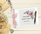 Watercoloured Bouquet Personalised Guest Book