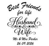 Best Friends - Husband  Wife Aisle Runner