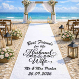 Best Friends Husband and Wife Aisle Runner