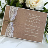 Country Lace Wedding Day Invitation