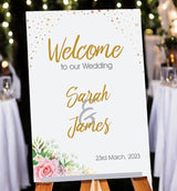 Floral Pink Rose Wedding Table Plan