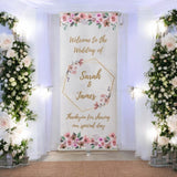 Geometric Wedding Roller Banner, Wedding Welcome Banner, Personalised Wedding Banner, Made to Order Banners, Bespoke Designs, Roller Banner