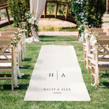 Simple-Monogram-aisle-runner