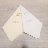 When Two Become One Personalised Napkins/Serviettes Available In Cream or White