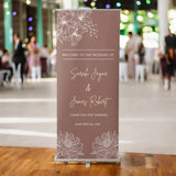 Vintage Wedding Roller Banner, Wedding Welcome Banner, Personalised Wedding Banner, Made to Order Banners, Rustic Theme, Roller Banner