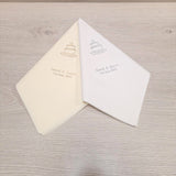 Wedding Cake Personalised Serviettes Available In Cream or White