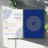 Navy & Gold Mandala Wedding Invitation