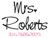 Mr & Mrs Personalised Mugs