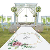 Framed Foliage Personalsied Aisle Runner.