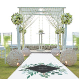 Blushing Sprigs Personailsed Wedding Aisle Runner.