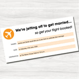 Holiday Ticket Orange Wedding Evening Invitation