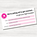 Holiday Ticket Pink Wedding Evening Invitation