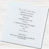 Romance Wedding Evening Invitation White