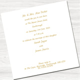 Golden Pocket Wedding Evening Invitation