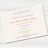 Tree of Love Wedding Evening Invitation - Back