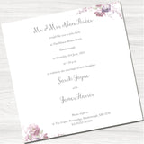Vintage Flowers Wedding Evening Invitation - Inside