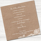 Bronte Lace Wedding Evening Invitation - Inside