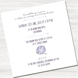 Sketchy Heart Purple Wedding Evening Invitation