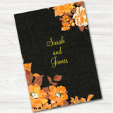 Orange Bouquet Wedding Evening Invitation.