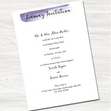 Fajrina Purple Evening Invitation