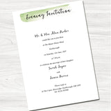 Fajrina Green Wedding Evening Invitation