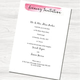 Fajrina Pink Wedding Evening Invitation