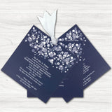 Starry Night Wedding Navy Evening Invitation Bundle.