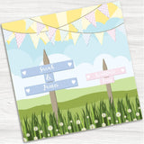 Outdoor Bunting Wedding Evening Invitation.
