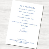The Greatest Adventure Wedding Evening Invitation - Back