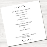 Green Foliage Wedding Evening Invitation - Back