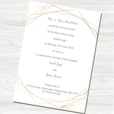 Floral Rose Wedding Evening Invitation - Back