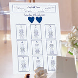Ribbons Wedding Table Plan.