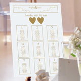 Ribbons Wedding Table Plan.