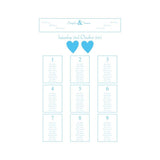 Ribbons Wedding Table Plan.