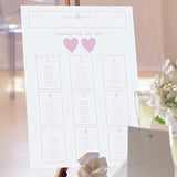Ribbons Wedding Table Plan.