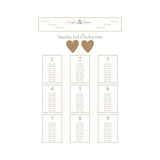 Ribbons Wedding Table Plan.
