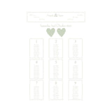 Ribbons Wedding Table Plan.