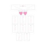 Ribbons Wedding Table Plan.