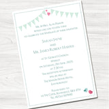 Tree of Hearts Wedding Day Invitation - Back