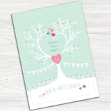 Tree of Hearts Wedding Day Invitation.