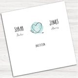 Sketchy Heart Wedding Day Invitation.