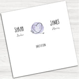 Sketchy Heart Wedding Day Invitation.