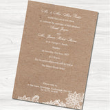 Charlotte Lace Wedding Day Invitation - Inside