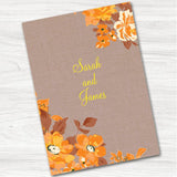 Orange Bouquet Wedding Day Invitation.