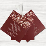 Starry Night Burgundy Wedding Day Invitation Bundle.