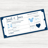 First Class Ticket Wedding Day Invitation.
