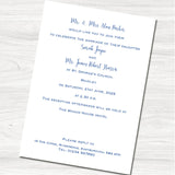 The Greatest Adventure Wedding Day Invitation - Back