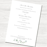 Painted Blooms Wedding Day Invitation-Back