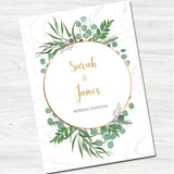 Rosemary Wreath Wedding Day Invitation - Front