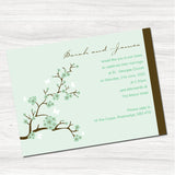 Blossom Green Wedding Day Invitation